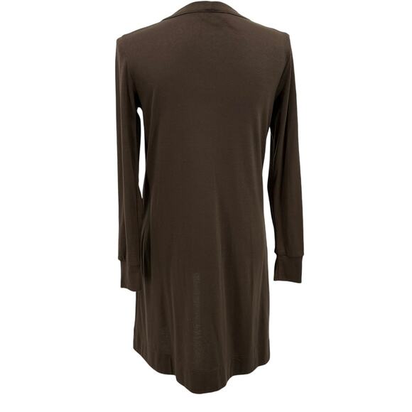 A Dip of Darling Brown Open Front Cardigan Sweater Size Small Cozy & Versatile - Picture 2 of 11